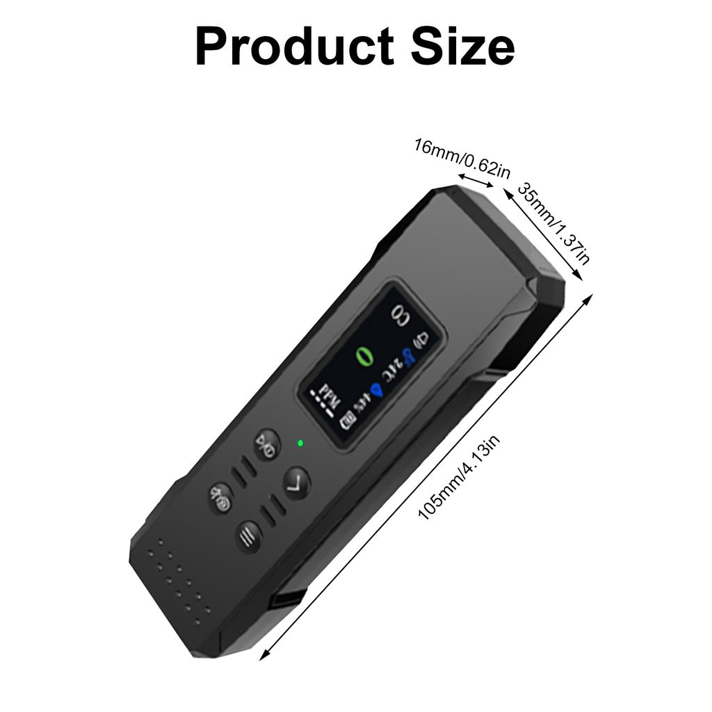 Carbon Monoxide Detectors PortableAirQuality Monitor with Lanyards Alarm CO Meter Temperature HumiditySensor