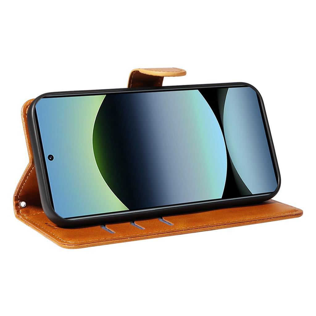 For Xiaomi Redmi Note 14S 4G/Xiaomi Poco M6 Pro 4G/Xiaomi Redmi Note 13 Pro 4G Wallet Case T-Shape Lines Leather Phone Cover Stand