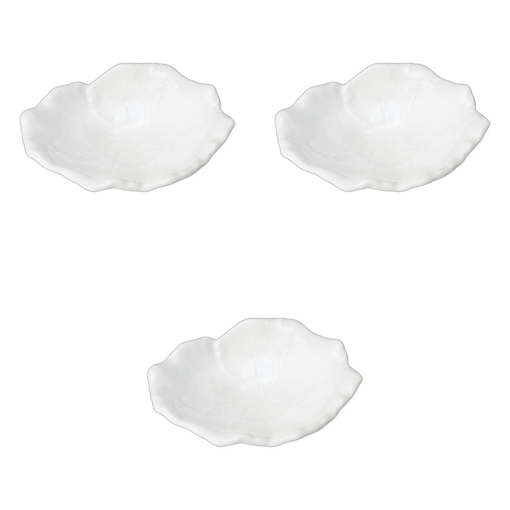Setomonohonpo Island Hibiscus Leaf Plates of X 13 X Irregular Shape Ceramic Plates 5.0 (Set 3) [15 4.3 Cm]