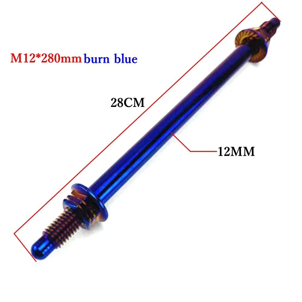 Universal M10/12x220-360mm Motorcycle Electric Car Front Wheel Axle Shock Axis For Honda Yamaha Cygnus-X BWS RSZ Niu Dirt Bike