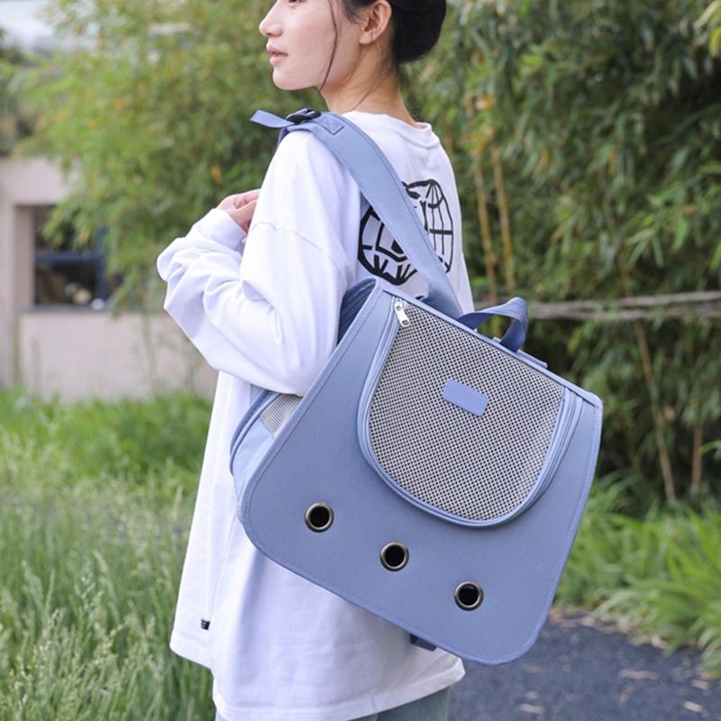 Pet Backpack Cats Carriers Bag Soft Big Capacity with Window Breathable Pet Carriers Sightseeing Bag