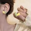 Light Luxury Niche S925 Drop Glaze Love Stud Earrings Women'S French High-End Niche Fashion Exquisite And Versatile