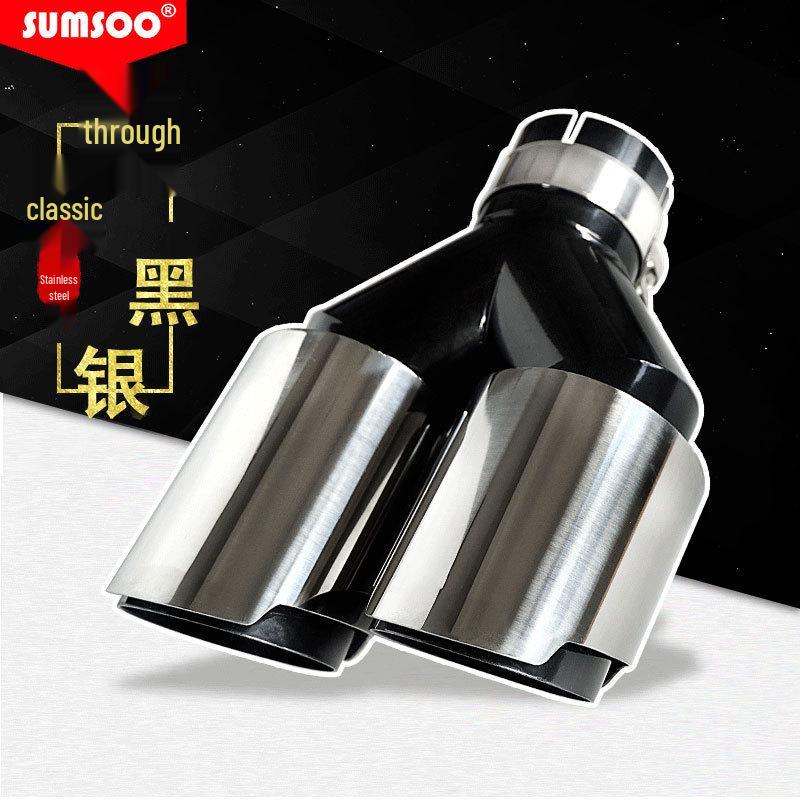 

Двухвыходная хвостовая труба выхлопной системы Scorpion из нержавеющей стали для автомобильной модификации 63-89 Bright-Silver Left