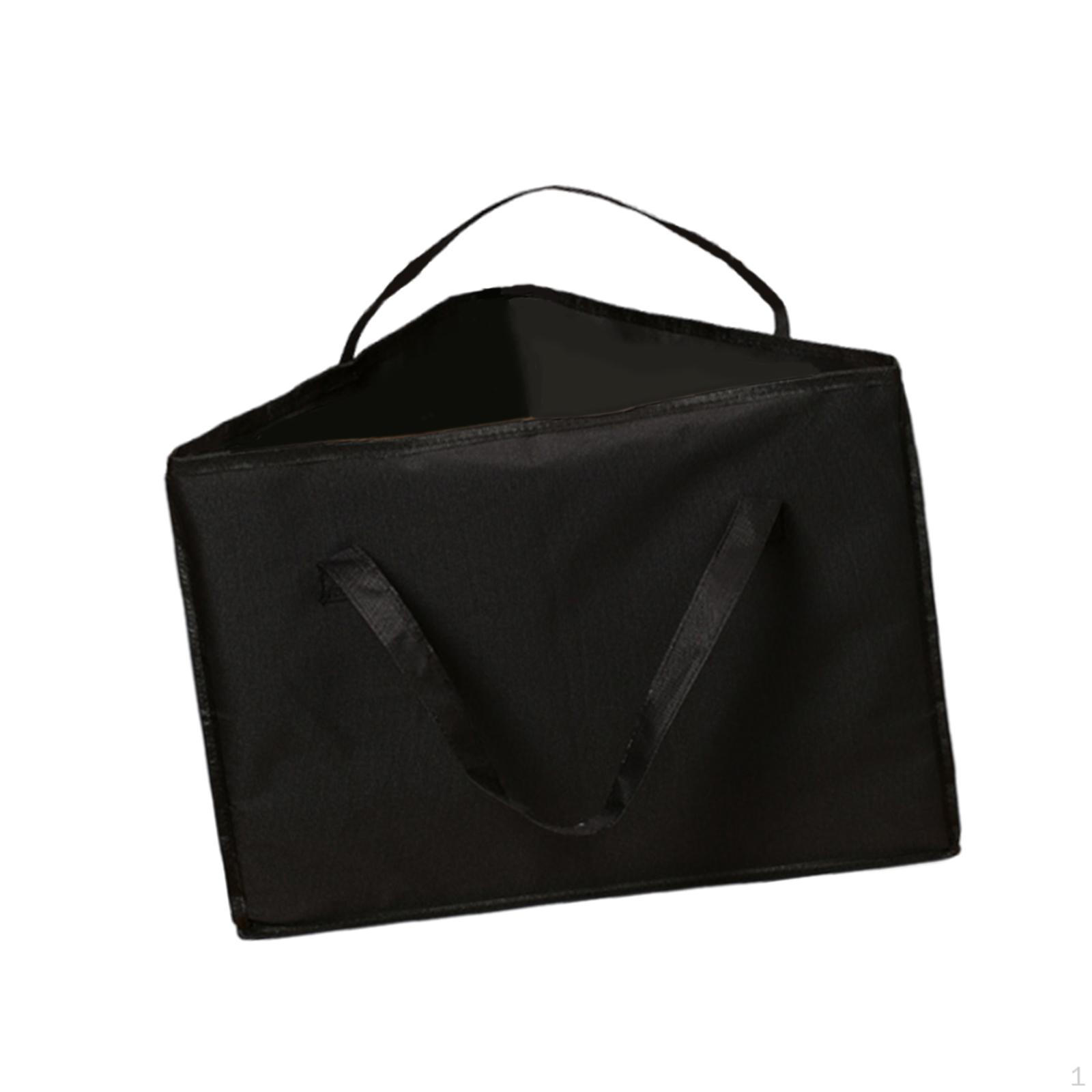 

Hard Coat Hanger Organizer Clothes Storage Container with Handles Case Box Waterproof triangle black