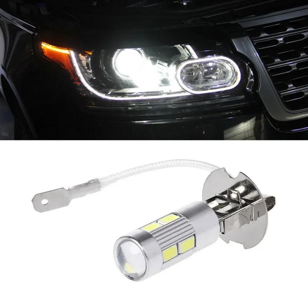 2PCS/Lot Car Light H3 LED High Power Long Lifespan LED Fog Running Light Bulb 10SMD 5630 5730 Super Bright LED Auto Lamp