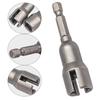 1/4" Hex Shank Wing Socket 65mm - Long Power Wing Nut Driver with Slotted 12mm Socket for Auto Repair & DIY Tools