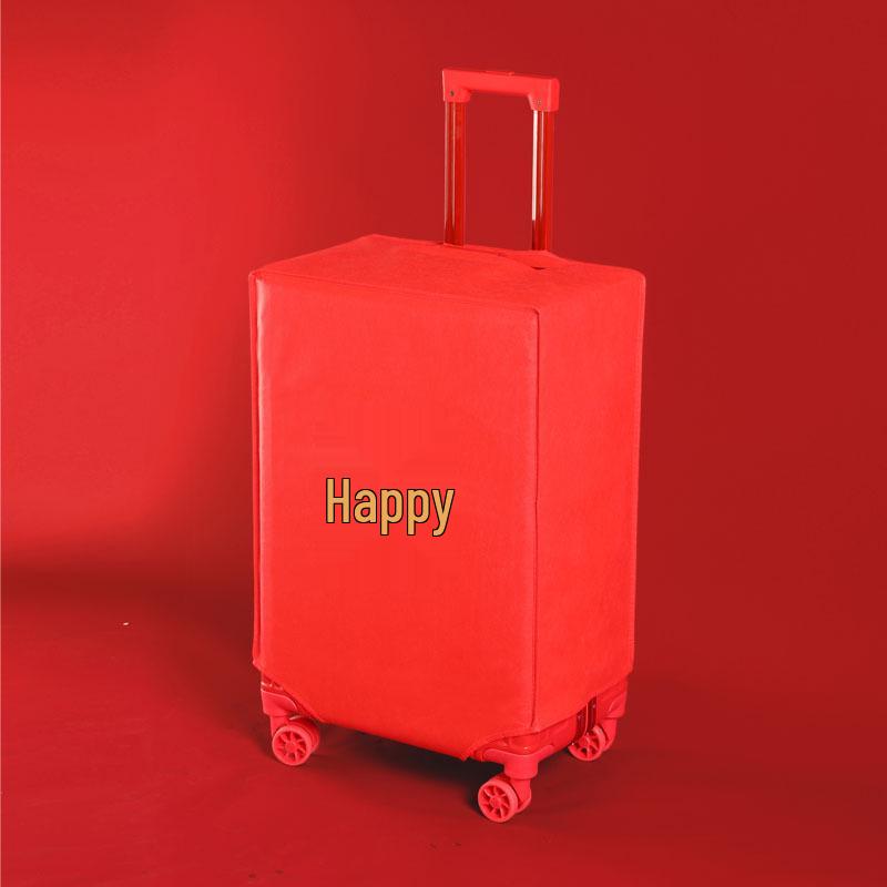 

Red Wedding Double Happiness Luggage Cover - Dust & Scratch Protection for Suitcase Red 20-inch Double Happiness Protective Cover