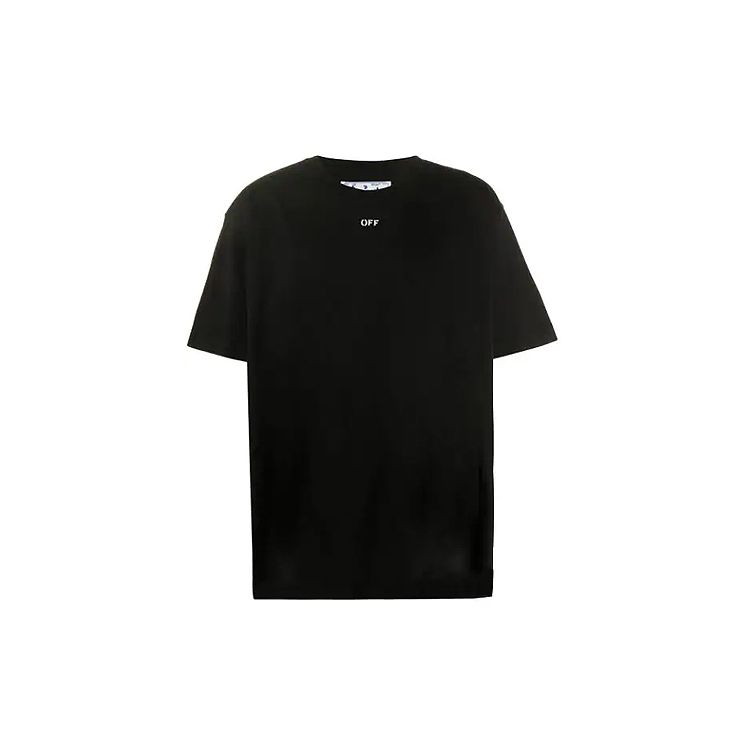 Off-White Stencil Logo T-Shirt Black Men Tops OMAA038E20JER0031001