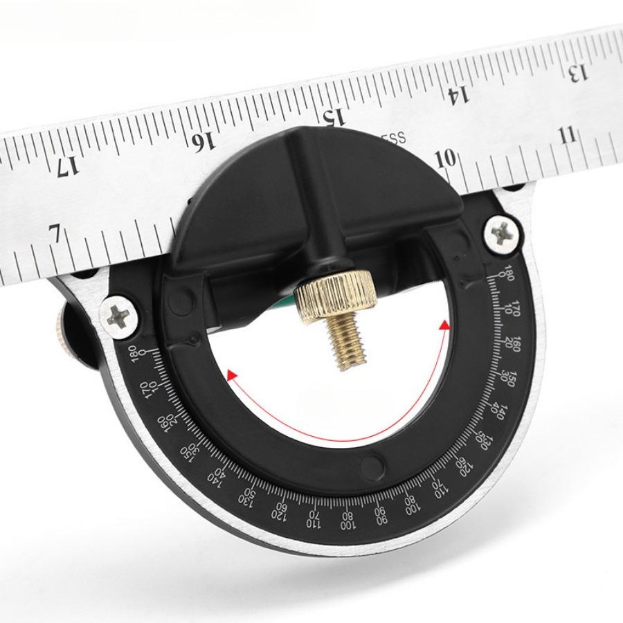 1PC Movable Angle Ruler, 90 Degree Right Ruler, Multi-functional Horizontal Woodworking Multi-purpose High-precision Combination Angle Ruler