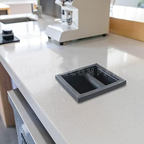 Watchget Espresso Knock Box Bottomless Coffee Knock Box Stainless Steel Knock Box Coffee Ground Knock Box Coffee Dregs Storage Coffee Trash Can