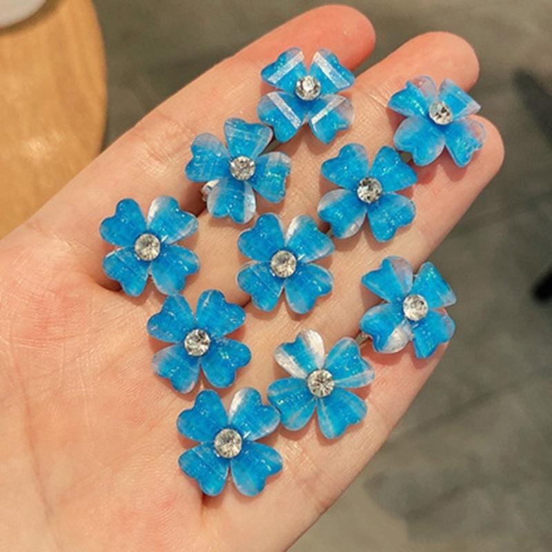 20KS Mini Kamínky Umělé Perly Květinová Vlasová Spona Květinové Sponky do Vlasů Pro Dívky Svatební Párty Doplňky