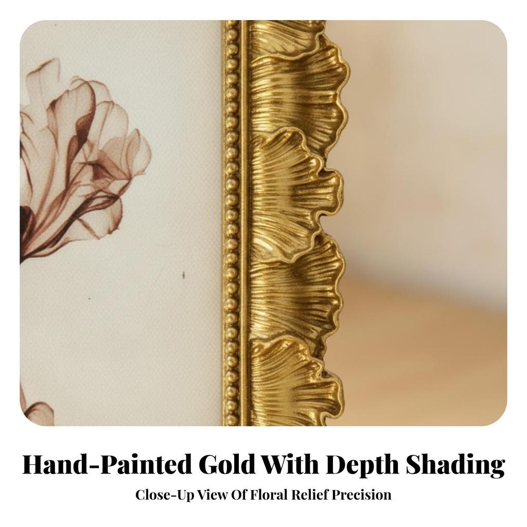 Tabletop Picture Frame Ornate Decor Elegant for Shelf