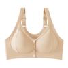 Women's Underwear Plus Size Front Button Without Steel Ring, Comfortable Gathering Thin Bra
