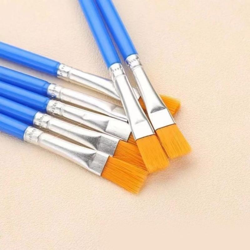 50 Pcs Painting Brushes With Comfortable Grip Pointed Round Flat Paint Brush Drawing Supplies For Artists And Students