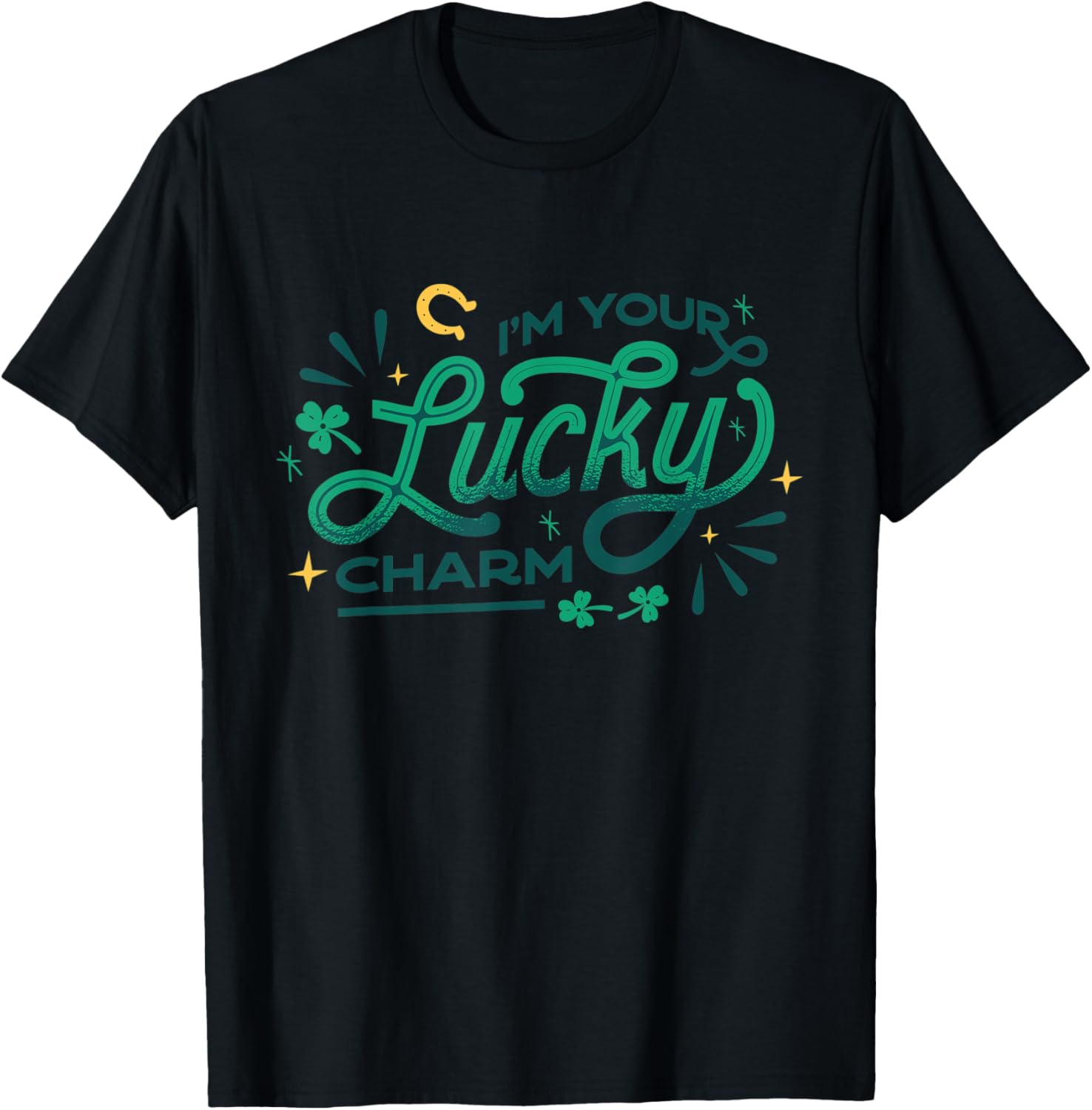 

I m Your Lucky Charm St Patricks Day Graphic Tee Casual Short Sleeve T-Shirt for Men 4XL