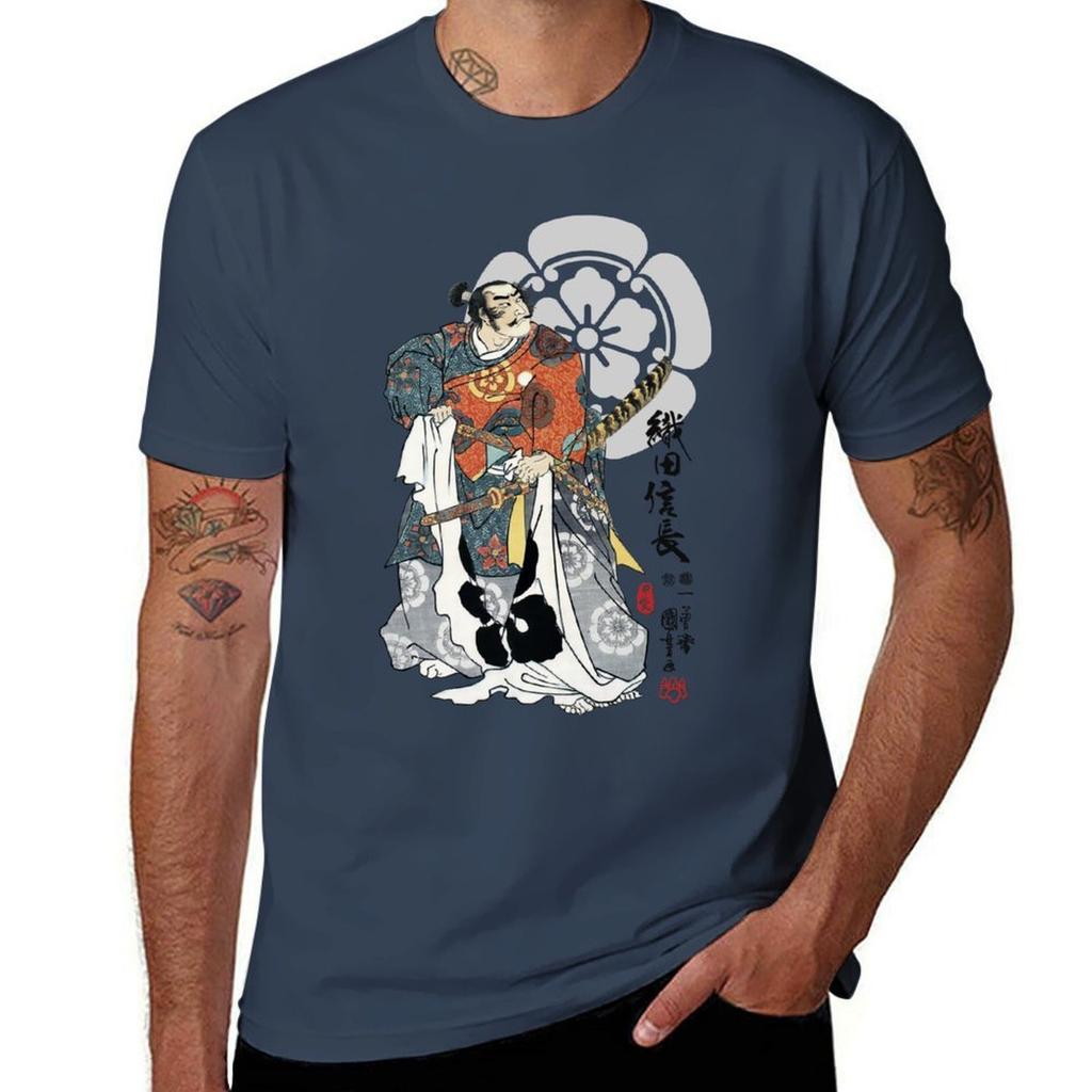 Oda Nobunaga Ukiyoe Tshirt Gym Wear Breathable Short Sleeve Tee