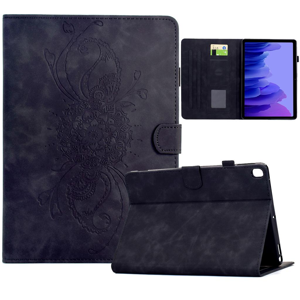 For Samsung Galaxy Tab A7 10.4 (2020) T500/T505 Case Mandala Imprinted Leather Tablet Cover with Card Slots
