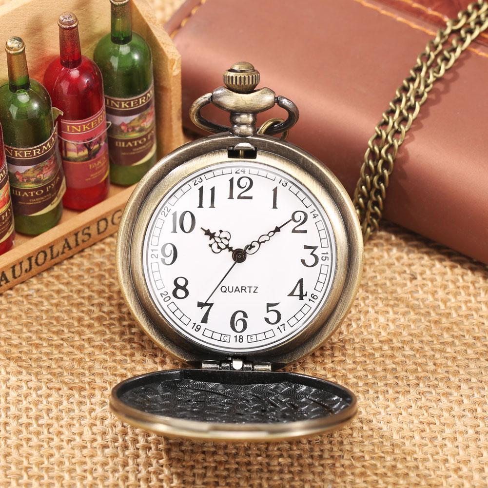 Vintage Bronze Celtic Knot Pocket Watch Quartz Movement Retro Necklace Watch Unique Gift for Lovers of Irish & Celtic Culture