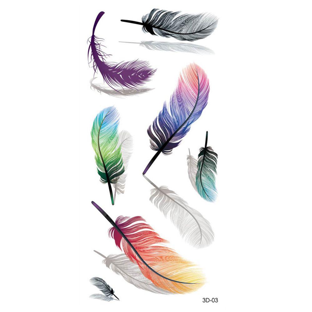 Easy To Clean 3D Butterfly Flower Feather Party Accessories Women Tattoo Sticker Body Stickers