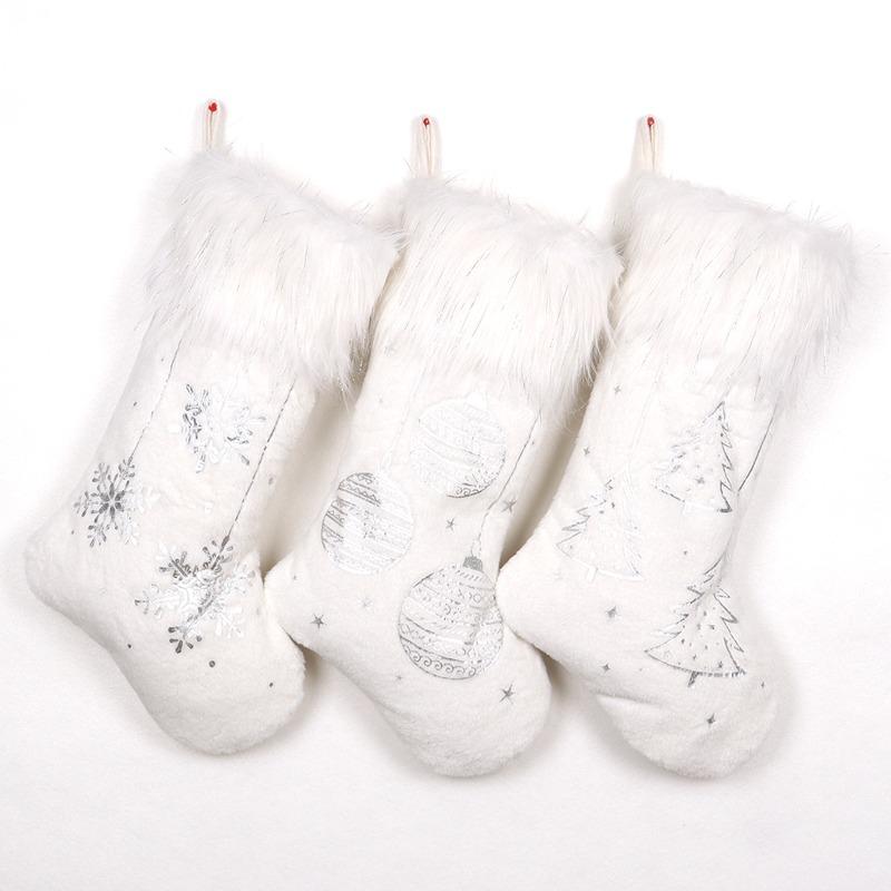 Christmas socks Christmas stockings bronzing stockings gift bag Christmas decorative stockings Christmas gift candy bag