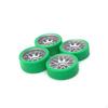 4 Pieces RC Car Wheel with Treaded Tire 1:28 Scale MultiSpoke Rim LowProfile Tires