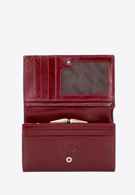 Wittchen Woman Large Women's Wallet Made Of Genuine Leather, Horizontal, Red, Red, Natural Leather