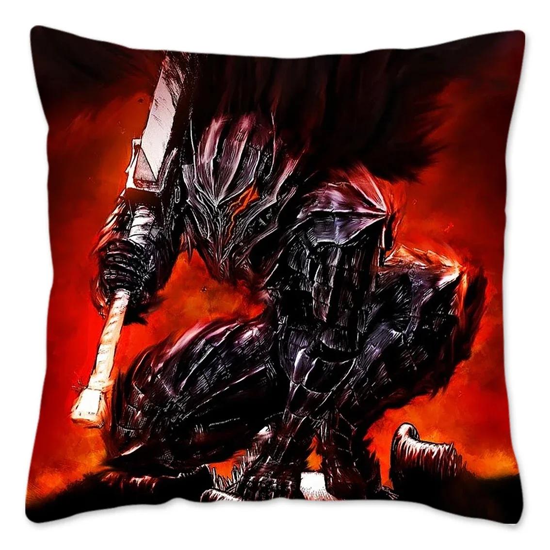 

Ретро Аниме Берсерк Наволочка Манга Гриффит Гатс Декоративная Наволочка Многоразовая 100% Полиэстер Наволочка для Дивана Гостиной 12x12Inch