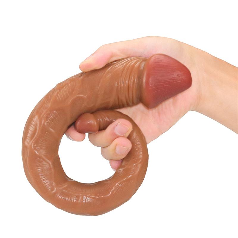 Small Tadpoles Unisex Double-headed Penis Super Long Size Head Dildo Female Pulling Supplies