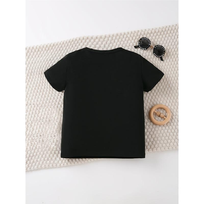 European Sizes Children Boy's 4th Birthday T-Shirt- Soft Round Neck Short Sleeve, Fun Balloon and Ribbon Print "This Is My 4th Birthday" Letter Design