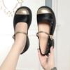 Autumn Shallow Mouth Mary Jane Shoes Soft Sole Thick Heel Retro Commuting All-match Round Head Women's Fashion Shoes