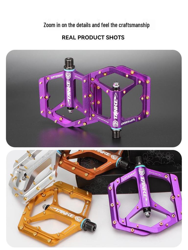 Carbon Guest CNC Colorful Aluminum Bike Pedals with Bearing Axle for Mountain and Off-Road Biking