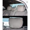 2pcs Car Headrest Maybach Design S Class Ultra Soft Pillow Suede Fabric for Mercedes-Benz 2919cm Back Cushion Accessories (Beige)