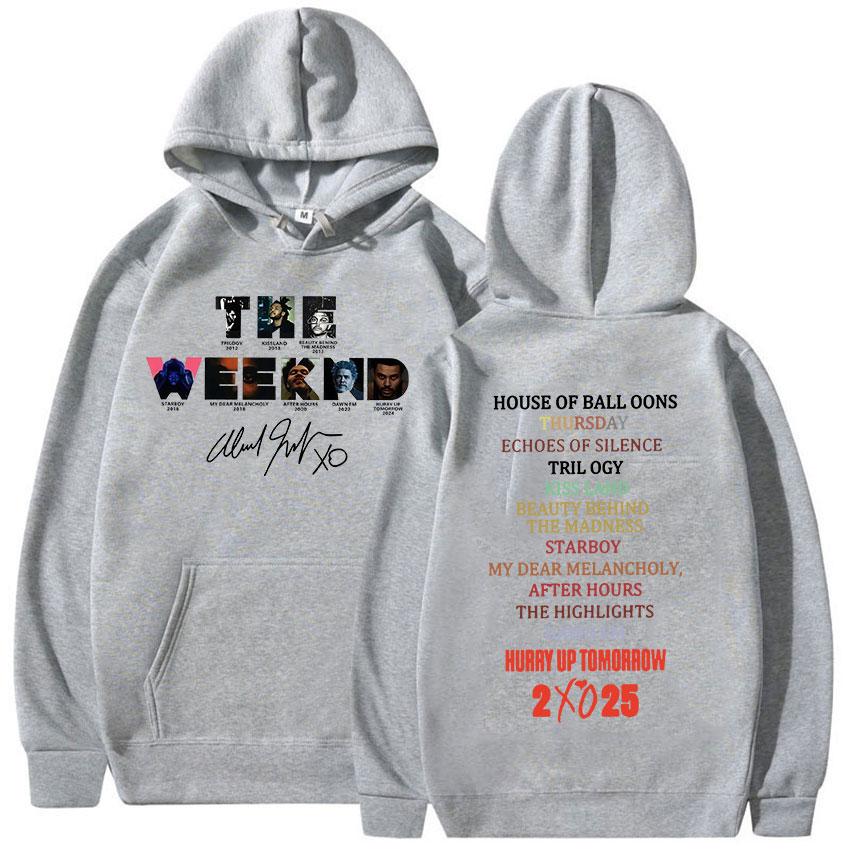 Limitiert The Weeknd Beeil dich Morgen Album 2025 Merch Hoodie Herren Hip Hop Rap Lockere Kleidung Sweatshirt Lässig Übergroßer Kapuzenpullover