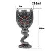600 ml 200 ml Baphomet Pentagram Horn Goblet Sklenice na víno Gotický Pagan Mystical Kávové hrnky na pivo Tankard Mystic Wicca Fan Dárek