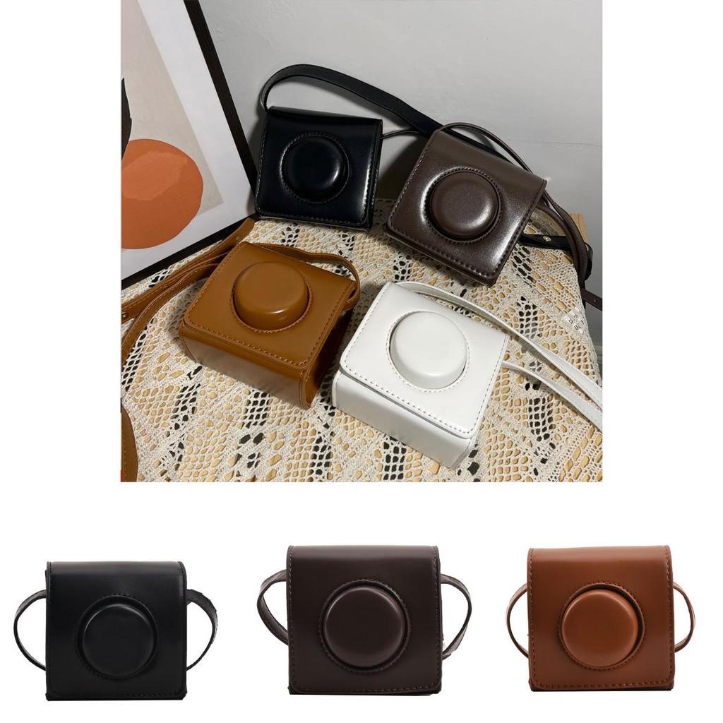 Vintage Mini Camera Bag For Kids Stylish Waterproof Pu Crossbody Purse For Boys And Girls