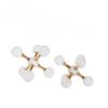 Glass Handicrafts Frosted Crystal Ball Geometric Molecule Cell Ornament Metal Figurine Home Decoration Accessories