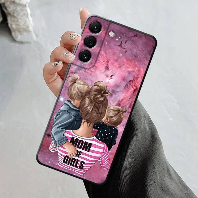 Shell For Samsung Galaxy S23 S22 S21 S20 Fe Ultra S10 S9 S8 Plus Note 20ultra 10plus Case Cover Mom Princess Baby Girl Woman