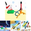 Kid-friendly Colorful Outdoor Toy Foot-powered Glowing Rocket Launcher For Fun Adventures