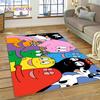 Cartoon Les Barbapapa Family Carpet Rug for Bedroom Living Room Home Sofa Decoration,Children Game Large Decor Floor Mat Gift