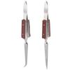 2Pcs Lock Tweezer Fixed Jewelry Soldering Pointed Straight Curved Tip DIY Craft Tool