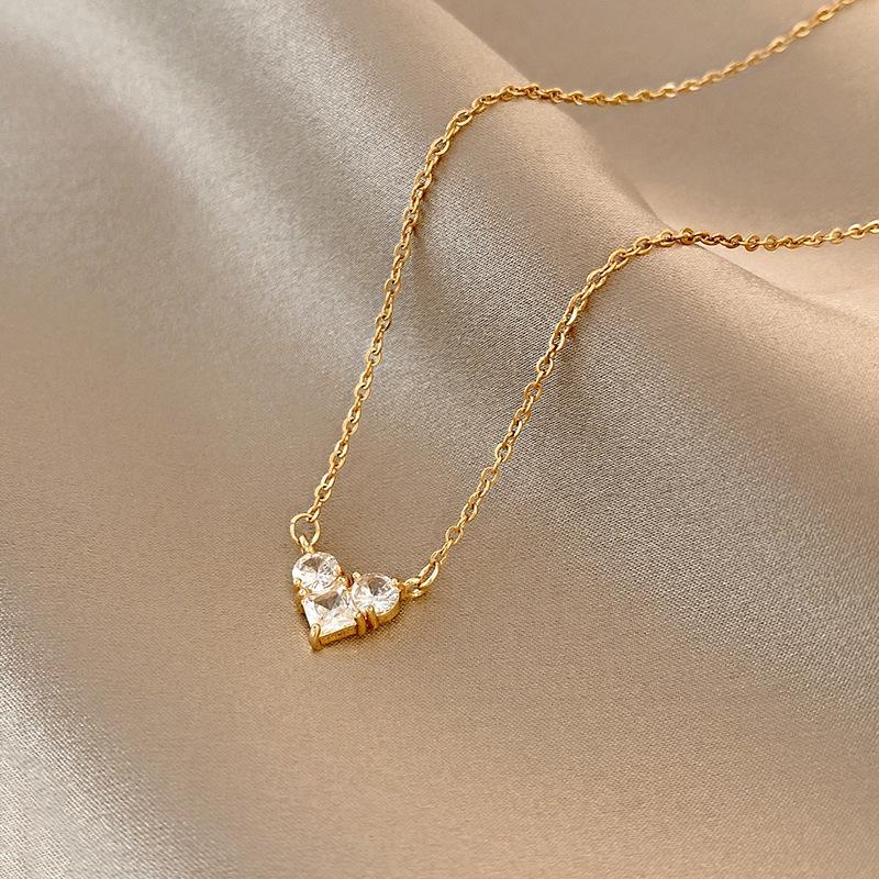 XIYANIKE 316L Stainless Steel Gold Color Love Heart Necklaces For Women Chokers 2021Trend Fashion Festival Party Gift Jewelry