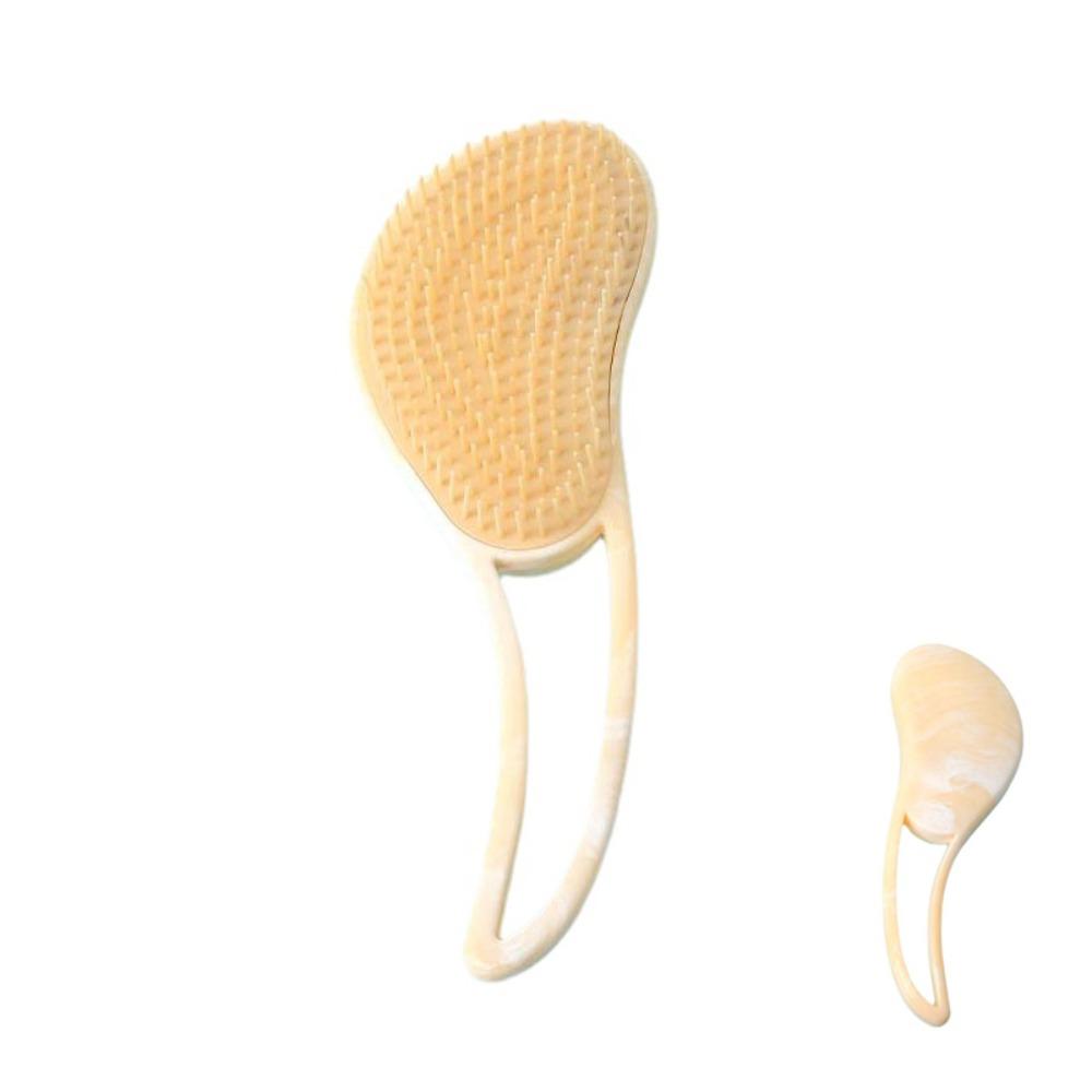Curved Handle Scalp Massage Brush Smooth Bristles Anti-static Grooming Hairbrush Comfortable Hairdressing Comb Daily Hair Care