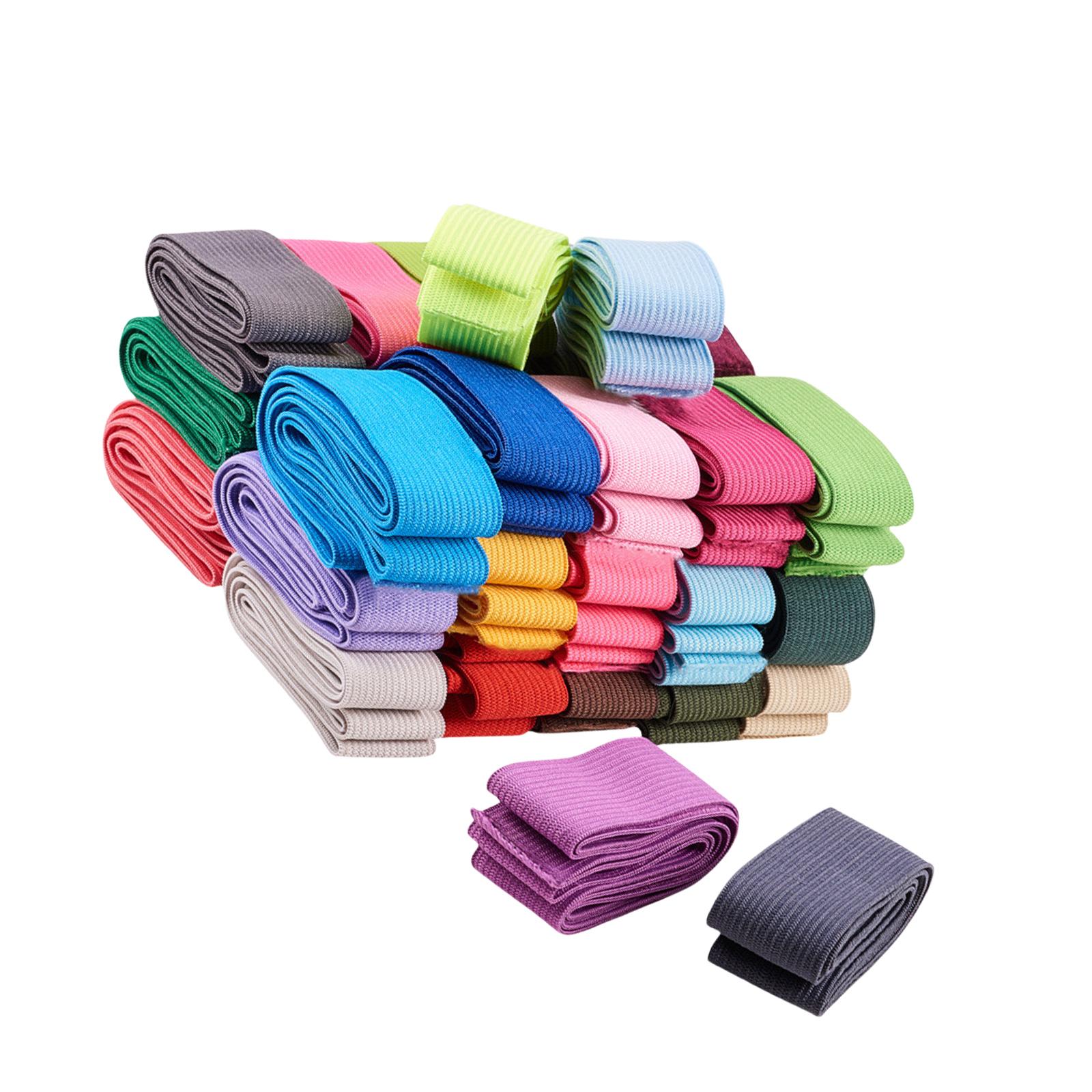 

20pcs High Elasticity Sewing Bands 25mm Wide Multi Colored For DIY Crafts And Clothing Accessories 1