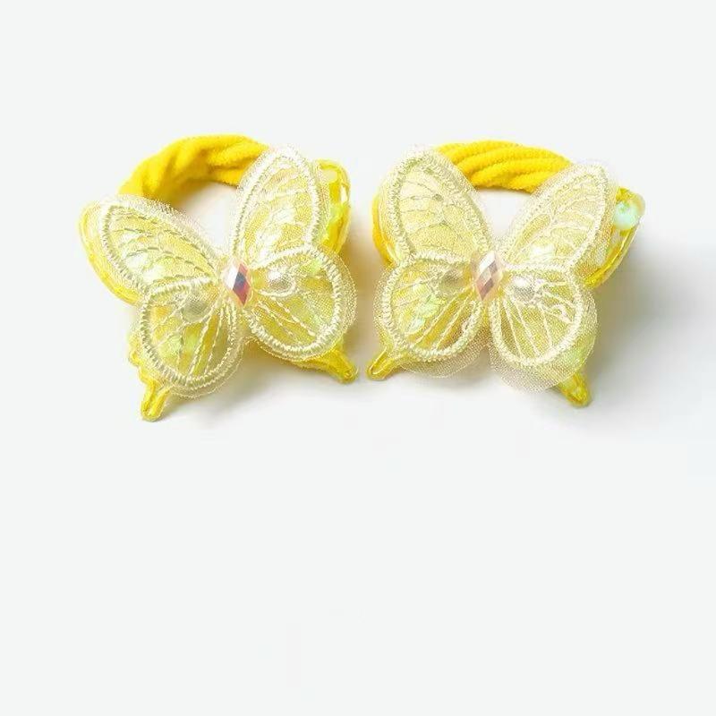 

Childish Sequin Butterfly Hairband Headpiece for Girls, Sweet Hair String for Little Girls, Girl s Headband Towel Loop 4pcs жовтий