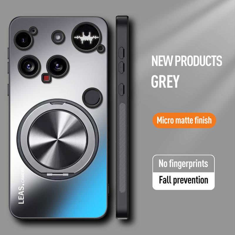 

Матовый магнитный чехол AG для Nothing Phone 3 с вращающимся на 360° кольцом-держателем, беспроводной зарядкой, жесткий чехол для Nothing Phone3 3A Pro Nothing Phone (3) серый