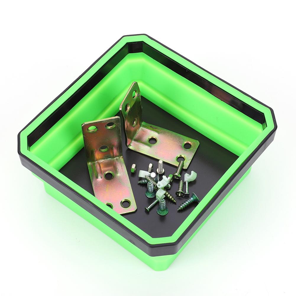 1-4PCS Magnetic Screw Tray Silicone Screw Bowl Tools Parts Storage Box Plumber Carpenters Tool Organizer Magnetic Tray Box
