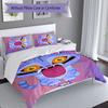 3pcs Kpop Demon Hunters Derpy Pattern Bedding Set Duvet Cover Set Includes Duvet Cover &pillowcases, Perfect All Season Bedroom Decoration & Gift