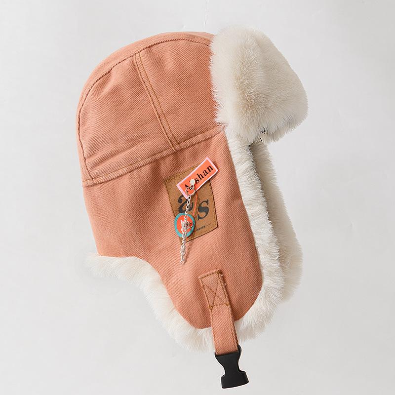 Thunderbolt Hat Men and Women Winter Padded Thickened Ear Protection Cap Cycling Outdoor Ski Ins Warm Cold Cotton Cap
