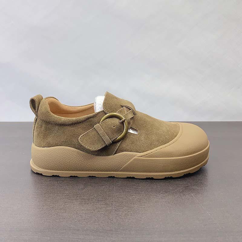 Ugly Cute Boken Shoes Women's 2025 Autumn New Japanese Round Head Versatile One-pedal Lazy Thick-soled Non-slip Loafers