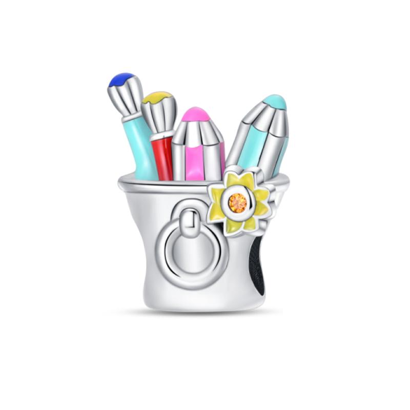 Painter'S Series Copper Artist Color Palette Oil Painting Charms Beads Fit 3Mm Original Bracelets Diy Jewelry Gift